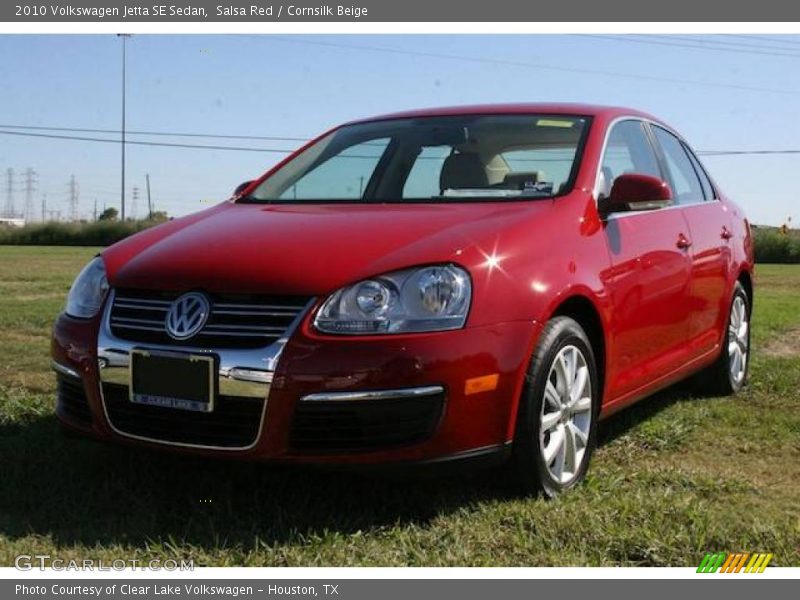 Salsa Red / Cornsilk Beige 2010 Volkswagen Jetta SE Sedan