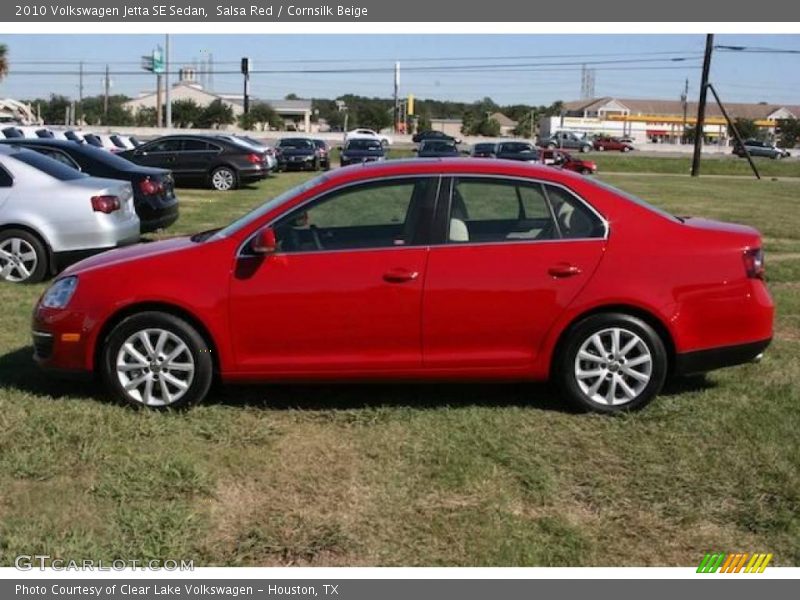 Salsa Red / Cornsilk Beige 2010 Volkswagen Jetta SE Sedan
