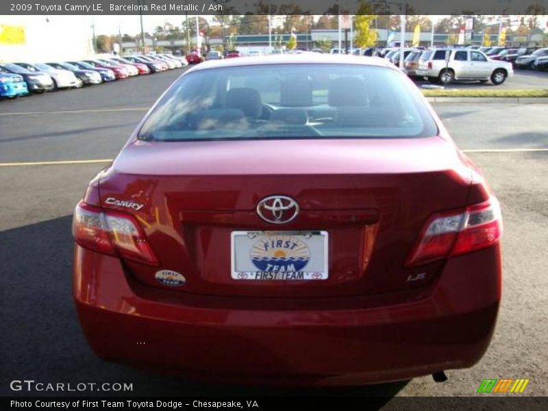 Barcelona Red Metallic / Ash 2009 Toyota Camry LE