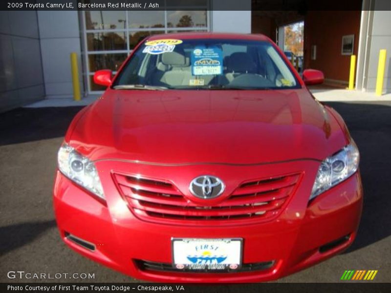 Barcelona Red Metallic / Ash 2009 Toyota Camry LE