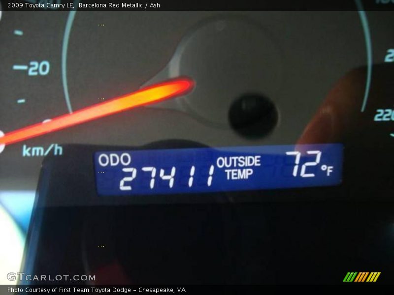Barcelona Red Metallic / Ash 2009 Toyota Camry LE