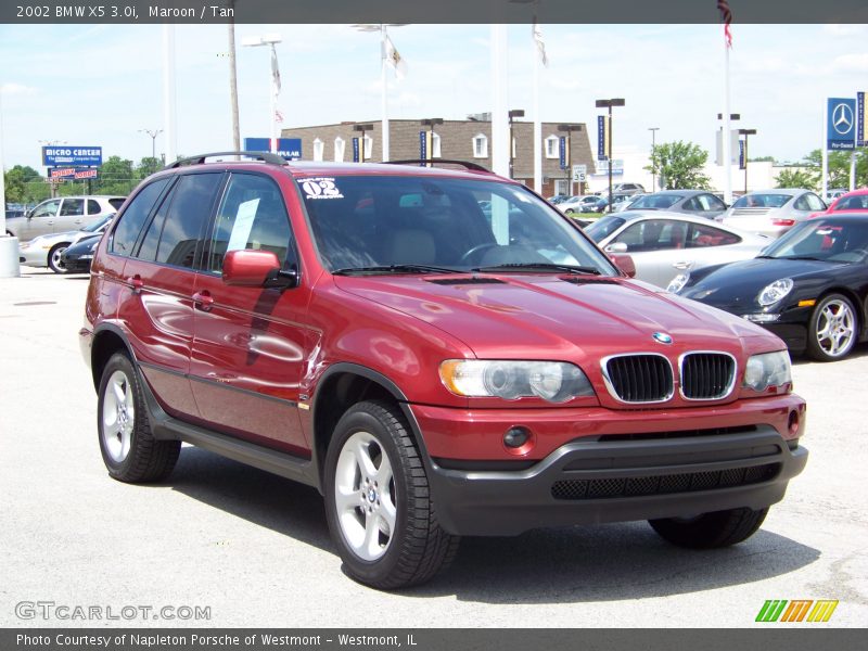 Maroon / Tan 2002 BMW X5 3.0i