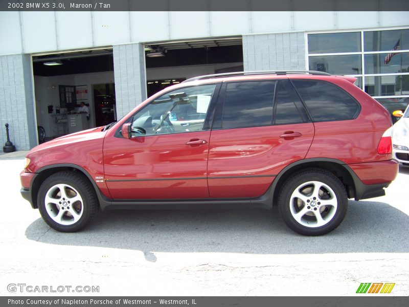Maroon / Tan 2002 BMW X5 3.0i
