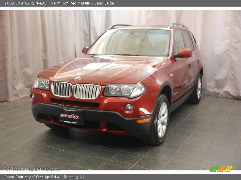Vermillion Red Metallic / Sand Beige 2009 BMW X3 xDrive30i
