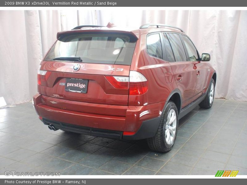 Vermillion Red Metallic / Sand Beige 2009 BMW X3 xDrive30i