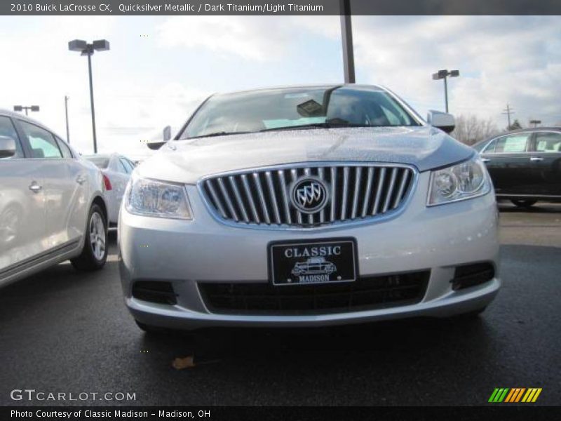 Quicksilver Metallic / Dark Titanium/Light Titanium 2010 Buick LaCrosse CX