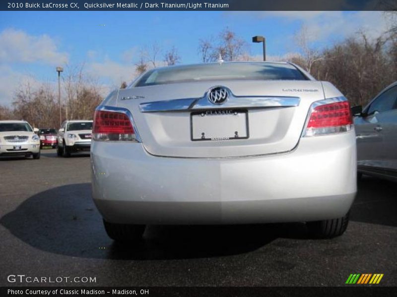 Quicksilver Metallic / Dark Titanium/Light Titanium 2010 Buick LaCrosse CX