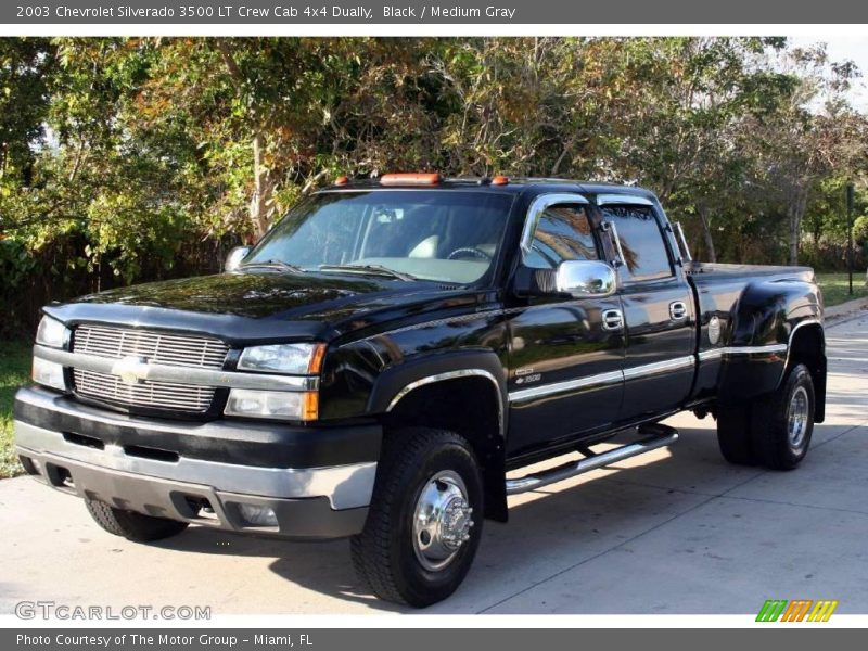 Black / Medium Gray 2003 Chevrolet Silverado 3500 LT Crew Cab 4x4 Dually