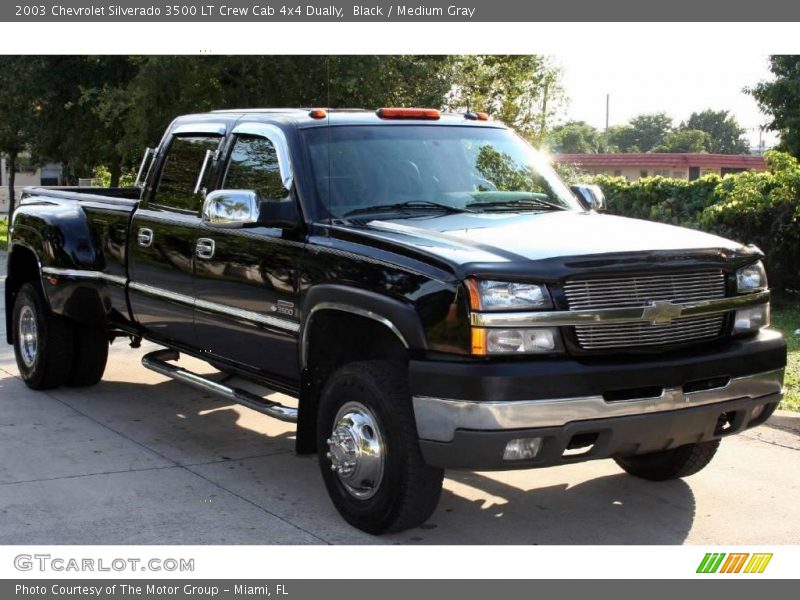Black / Medium Gray 2003 Chevrolet Silverado 3500 LT Crew Cab 4x4 Dually