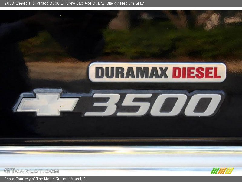 Black / Medium Gray 2003 Chevrolet Silverado 3500 LT Crew Cab 4x4 Dually