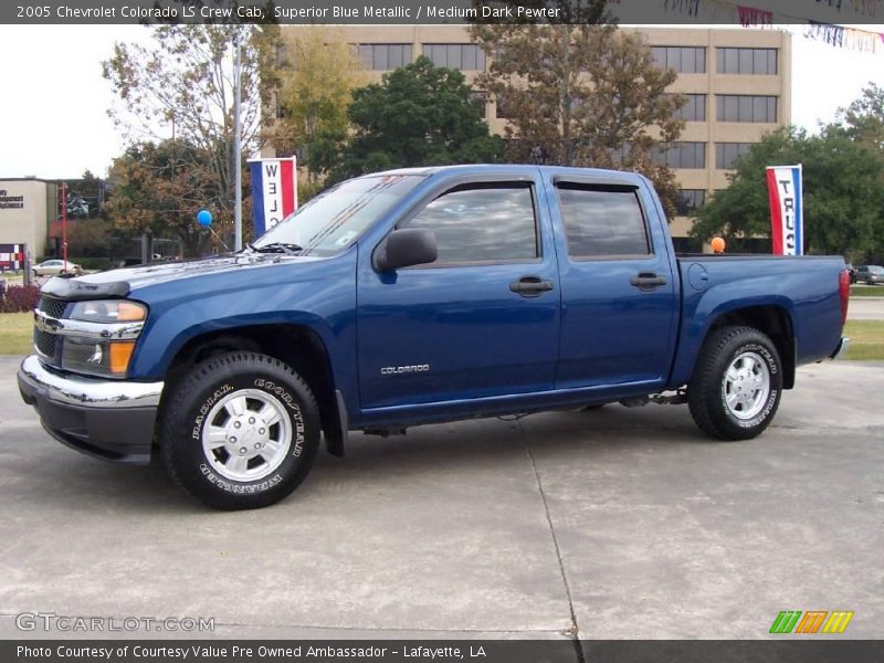 Superior Blue Metallic / Medium Dark Pewter 2005 Chevrolet Colorado LS Crew Cab