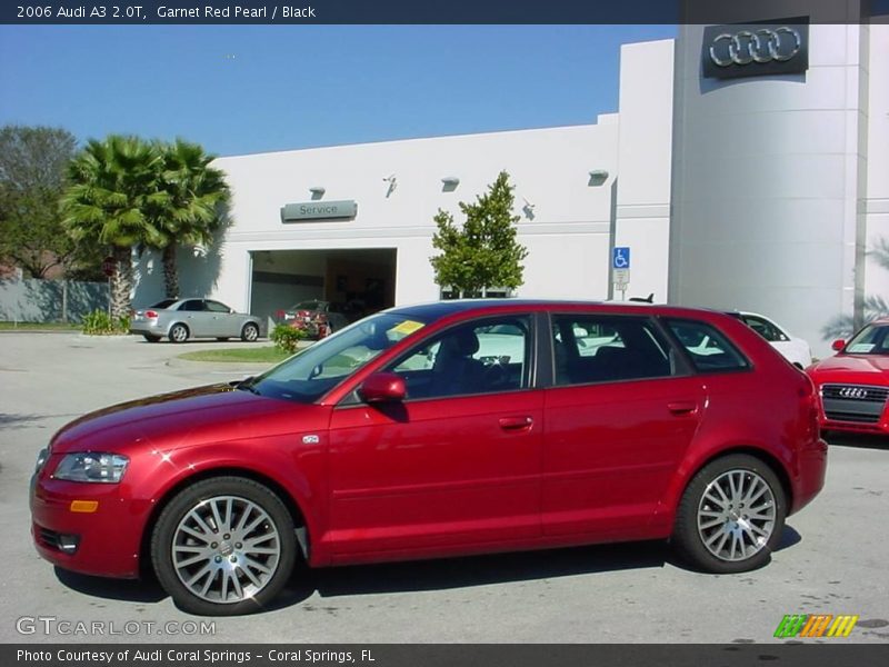 Garnet Red Pearl / Black 2006 Audi A3 2.0T