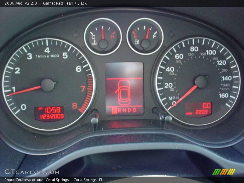 Garnet Red Pearl / Black 2006 Audi A3 2.0T