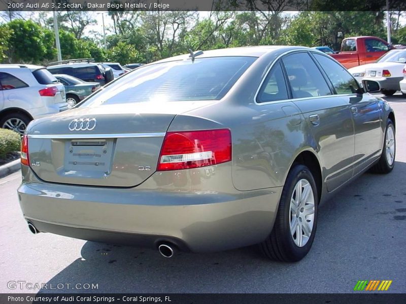 Dakar Beige Metallic / Beige 2006 Audi A6 3.2 Sedan