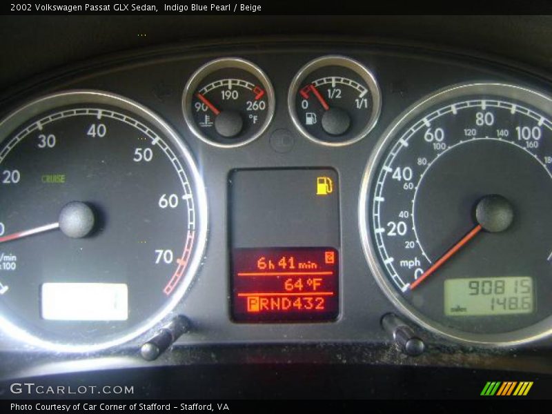 Indigo Blue Pearl / Beige 2002 Volkswagen Passat GLX Sedan