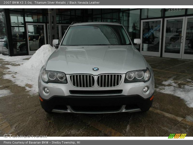Titanium Silver Metallic / Black Nevada Leather 2007 BMW X3 3.0si