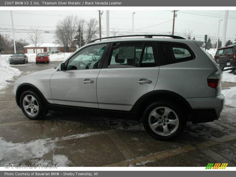 Titanium Silver Metallic / Black Nevada Leather 2007 BMW X3 3.0si