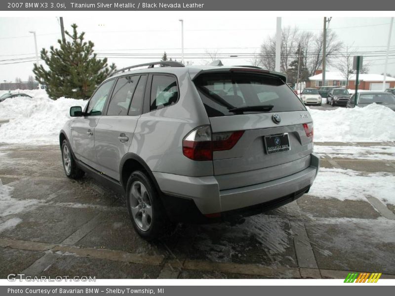 Titanium Silver Metallic / Black Nevada Leather 2007 BMW X3 3.0si