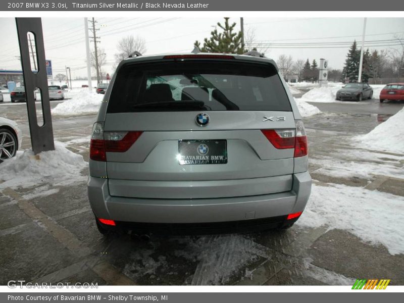 Titanium Silver Metallic / Black Nevada Leather 2007 BMW X3 3.0si