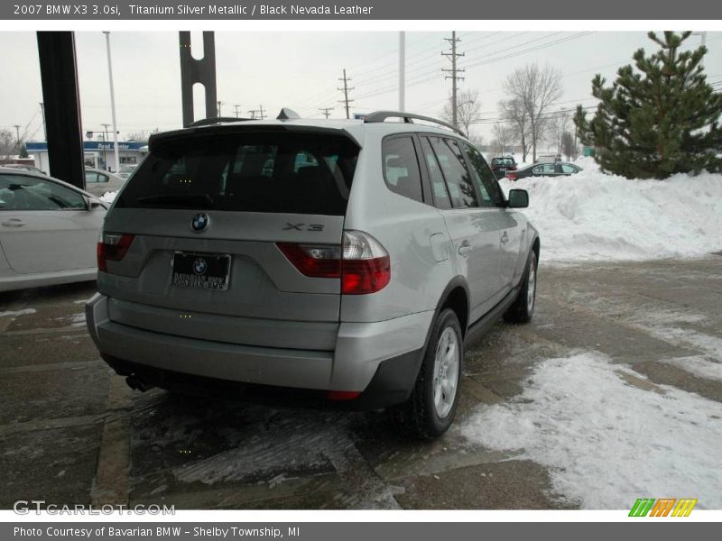 Titanium Silver Metallic / Black Nevada Leather 2007 BMW X3 3.0si