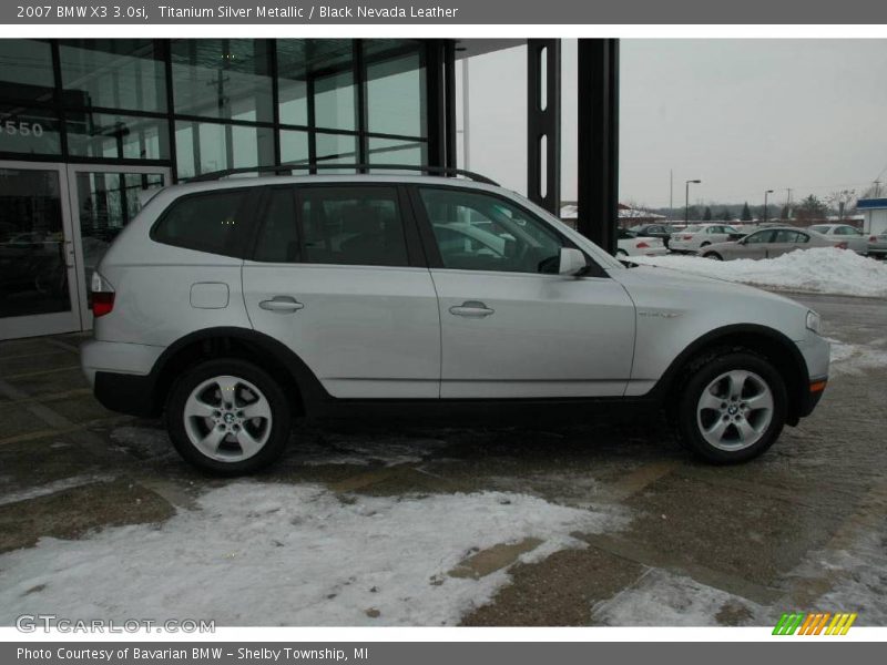 Titanium Silver Metallic / Black Nevada Leather 2007 BMW X3 3.0si