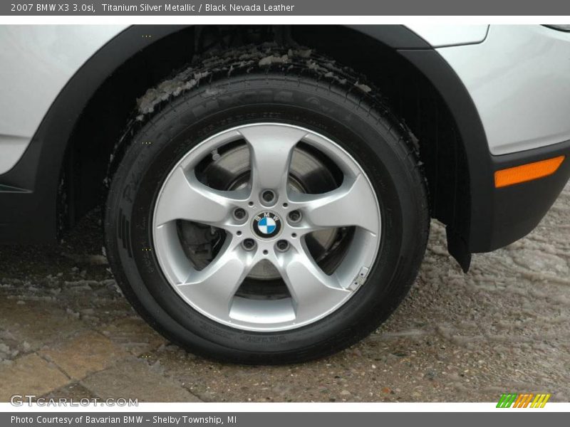 Titanium Silver Metallic / Black Nevada Leather 2007 BMW X3 3.0si