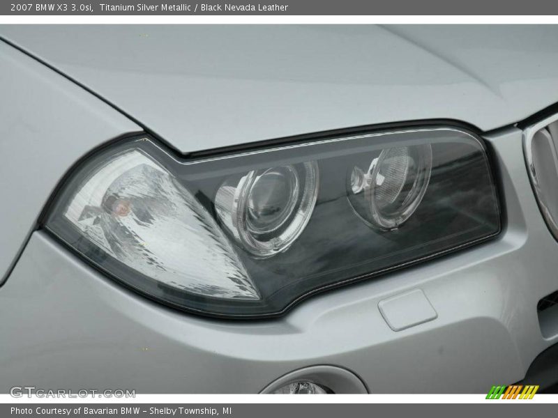 Titanium Silver Metallic / Black Nevada Leather 2007 BMW X3 3.0si