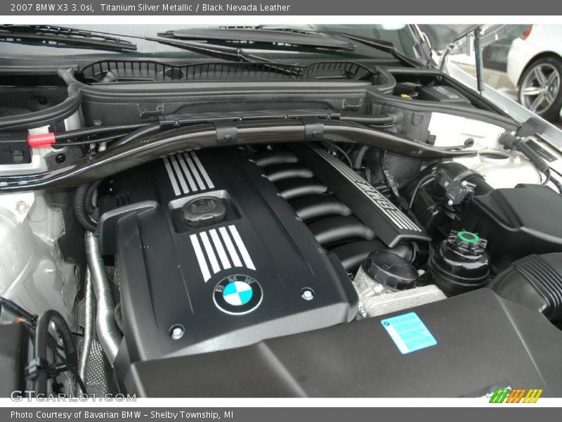 Titanium Silver Metallic / Black Nevada Leather 2007 BMW X3 3.0si