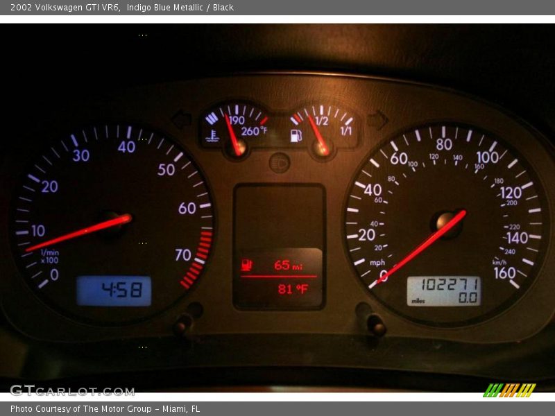 Indigo Blue Metallic / Black 2002 Volkswagen GTI VR6