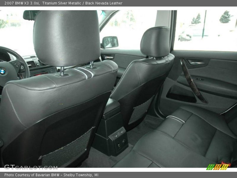 Titanium Silver Metallic / Black Nevada Leather 2007 BMW X3 3.0si