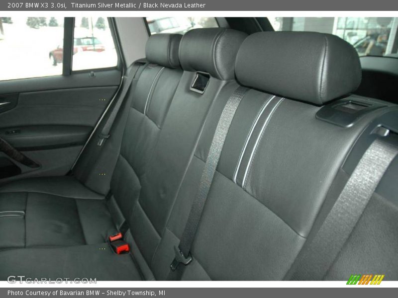 Titanium Silver Metallic / Black Nevada Leather 2007 BMW X3 3.0si