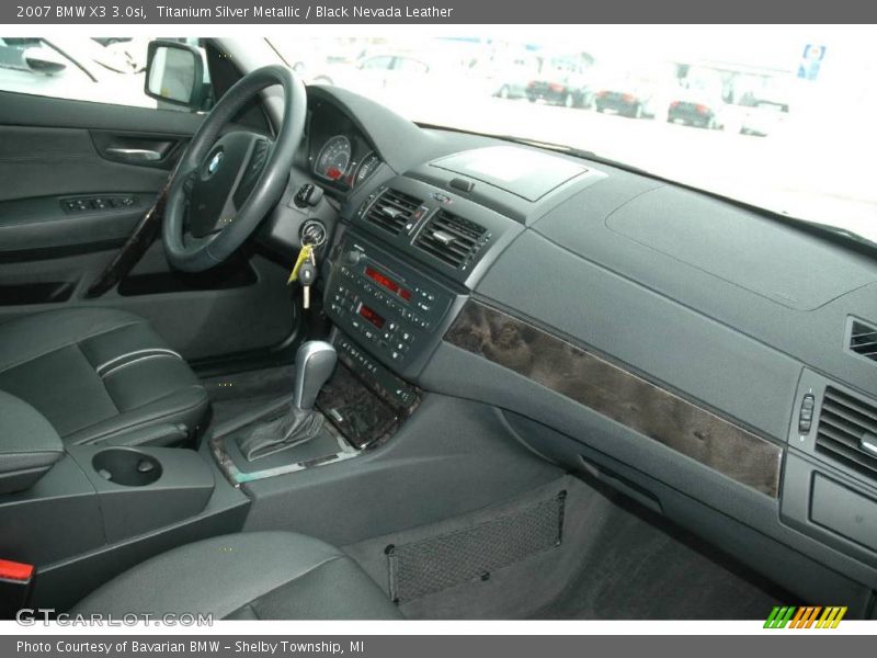Titanium Silver Metallic / Black Nevada Leather 2007 BMW X3 3.0si