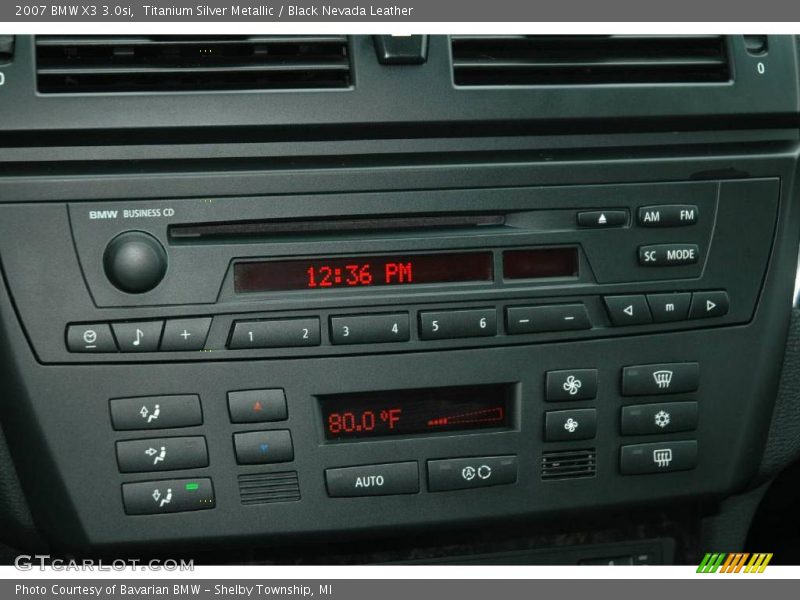Titanium Silver Metallic / Black Nevada Leather 2007 BMW X3 3.0si