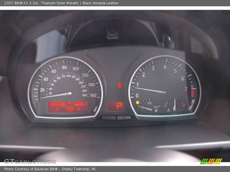 Titanium Silver Metallic / Black Nevada Leather 2007 BMW X3 3.0si