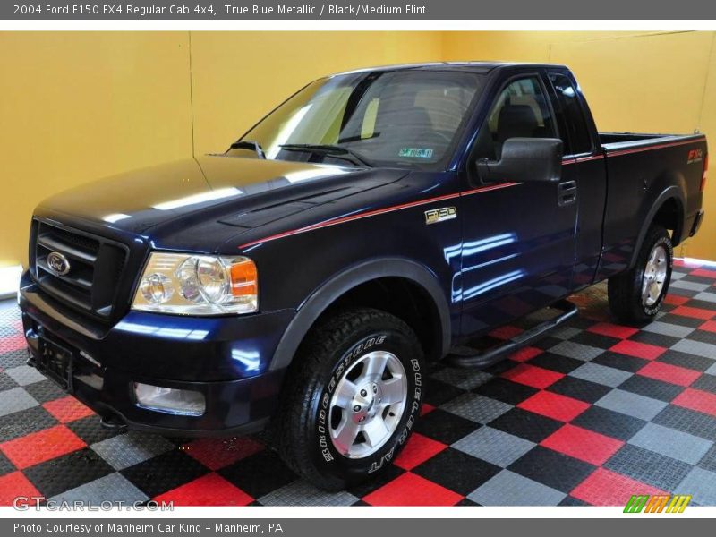 True Blue Metallic / Black/Medium Flint 2004 Ford F150 FX4 Regular Cab 4x4