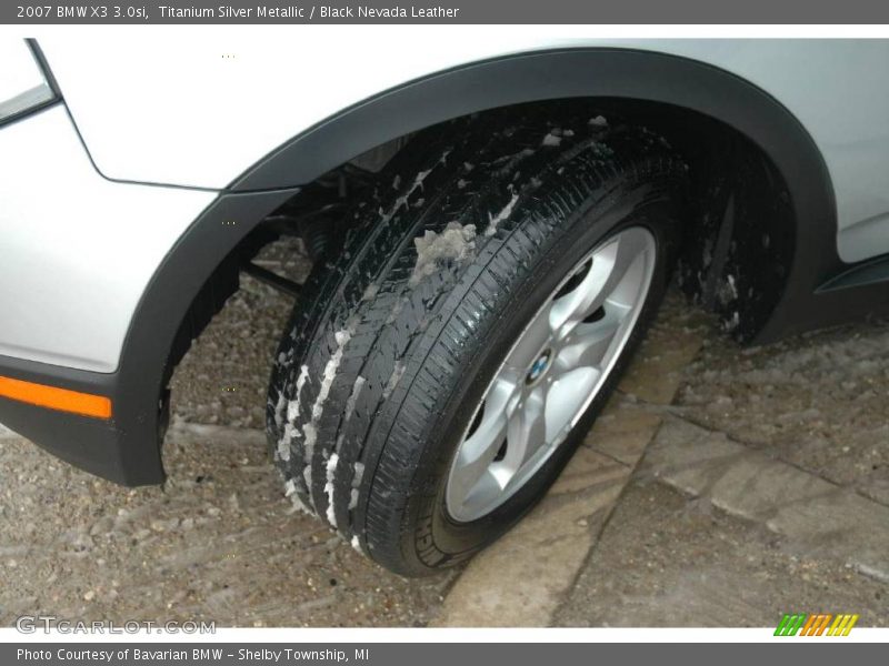 Titanium Silver Metallic / Black Nevada Leather 2007 BMW X3 3.0si