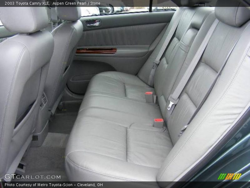 Aspen Green Pearl / Stone 2003 Toyota Camry XLE