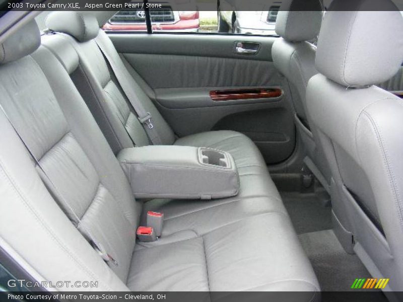 Aspen Green Pearl / Stone 2003 Toyota Camry XLE