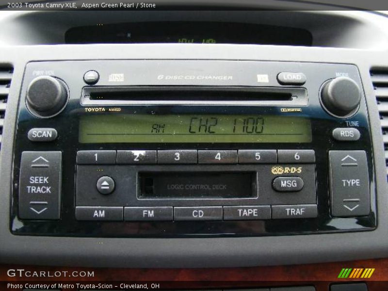Aspen Green Pearl / Stone 2003 Toyota Camry XLE