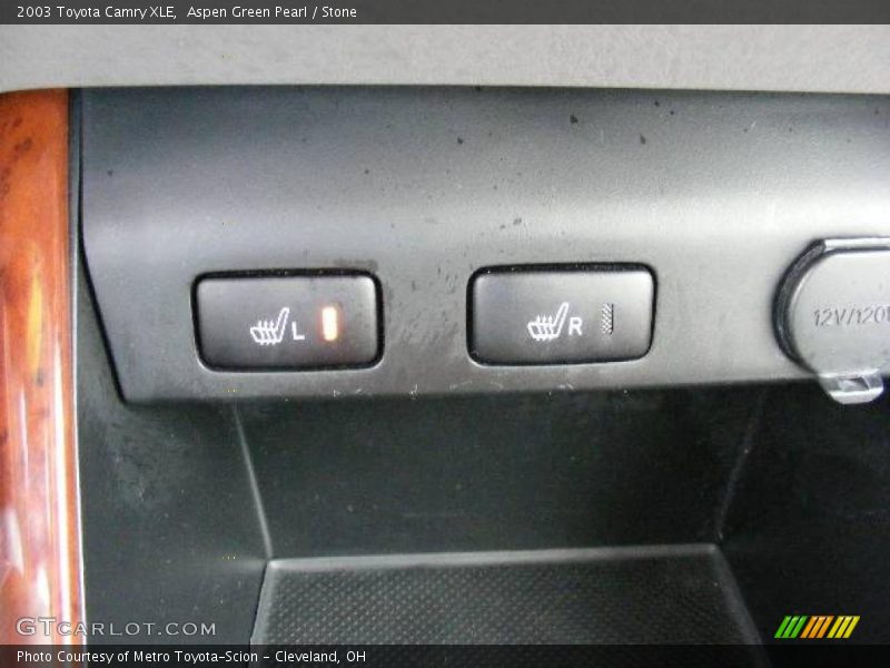 Aspen Green Pearl / Stone 2003 Toyota Camry XLE