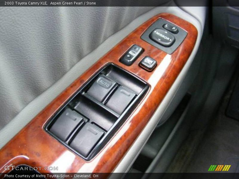 Aspen Green Pearl / Stone 2003 Toyota Camry XLE