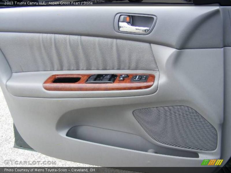 Aspen Green Pearl / Stone 2003 Toyota Camry XLE