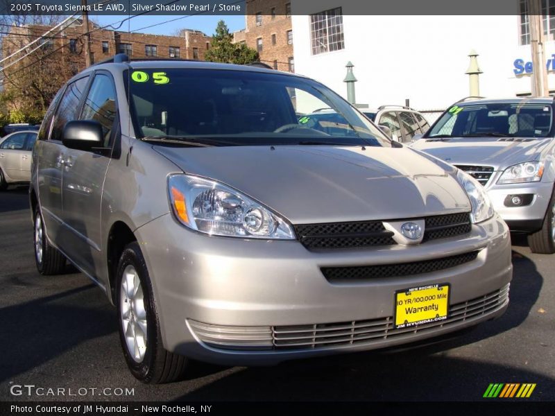 Silver Shadow Pearl / Stone 2005 Toyota Sienna LE AWD