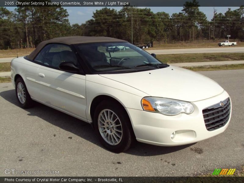 Stone White / Light Taupe 2005 Chrysler Sebring Touring Convertible