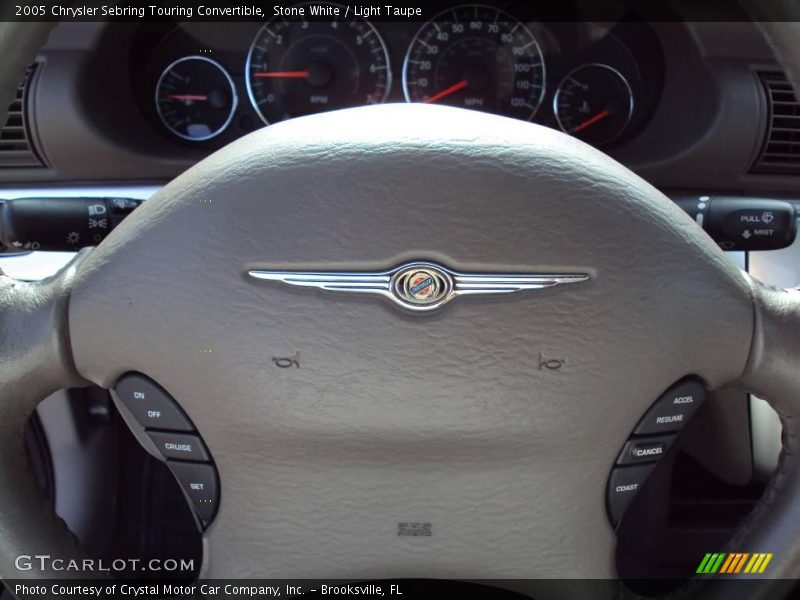 Stone White / Light Taupe 2005 Chrysler Sebring Touring Convertible
