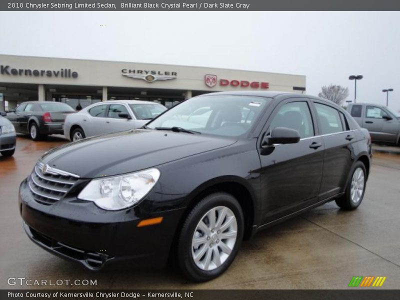 Brilliant Black Crystal Pearl / Dark Slate Gray 2010 Chrysler Sebring Limited Sedan
