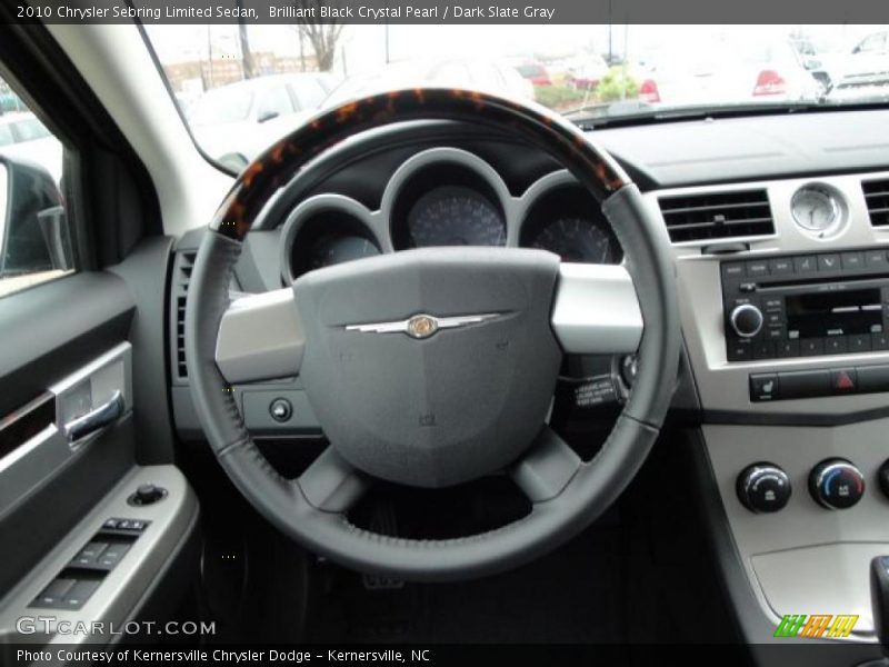 Brilliant Black Crystal Pearl / Dark Slate Gray 2010 Chrysler Sebring Limited Sedan