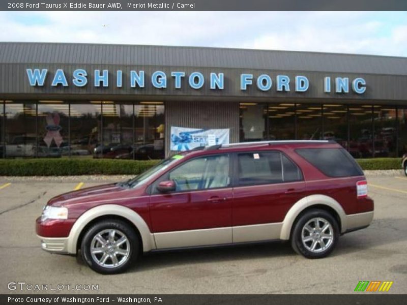 Merlot Metallic / Camel 2008 Ford Taurus X Eddie Bauer AWD