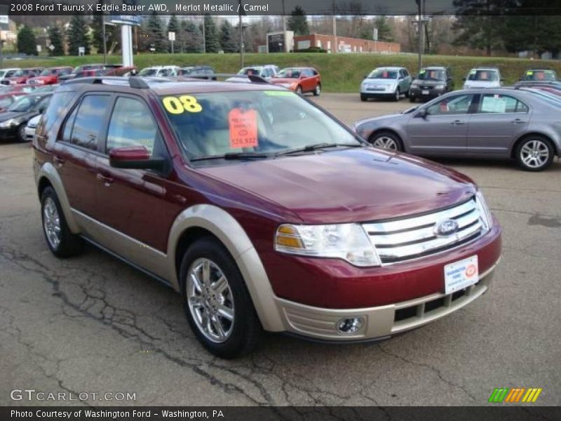 Merlot Metallic / Camel 2008 Ford Taurus X Eddie Bauer AWD