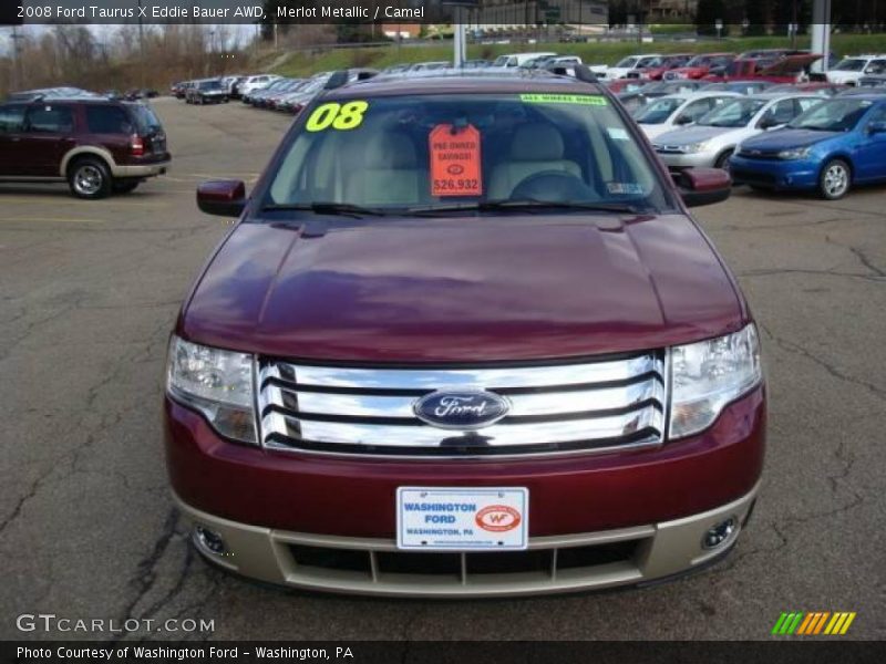 Merlot Metallic / Camel 2008 Ford Taurus X Eddie Bauer AWD